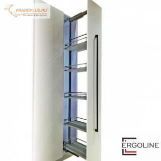 Выдвижной шкаф-колонна STELLA ESTETICA, 5 полок-нескользящее покрытие, для ширины корпуса 400мм, H=1