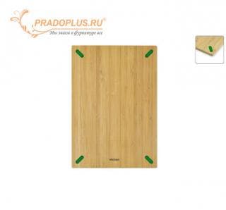 Разделочная доска из бамбука, прямоугольная с резиновыми вставками 33 × 23 см, NADOBA, серия STANA