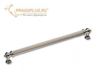 2512-016-320 Ручка скоба латунь, современная классика, глянцевый никель 320 мм