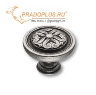 BU 009.35.16 Ручка кнопка современная классика, античное серебро