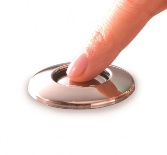 Кнопка пневматического управления InSinkErator, хромированная сталь (металл)