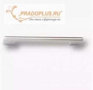 182160MP08PL06 Ручка скоба модерн, сатин-никель с белой вставкой 160 мм